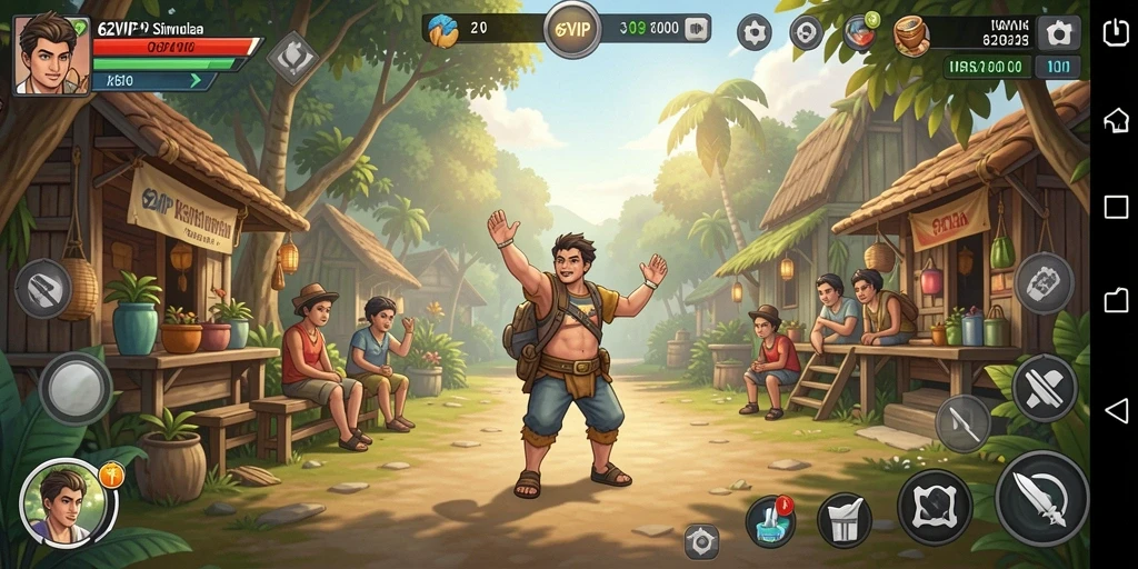Tampilan gameplay menarik dari 62VIP yang menunjukkan interaksi karakter.