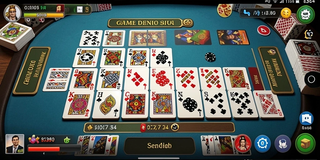 Tampilan gameplay Domino yang menegangkan dan interaktif.