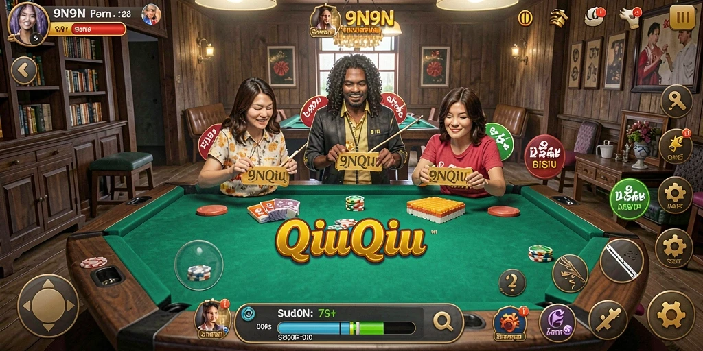 Tangkapan layar gameplay QiuQiu yang memukau di 9N9N.