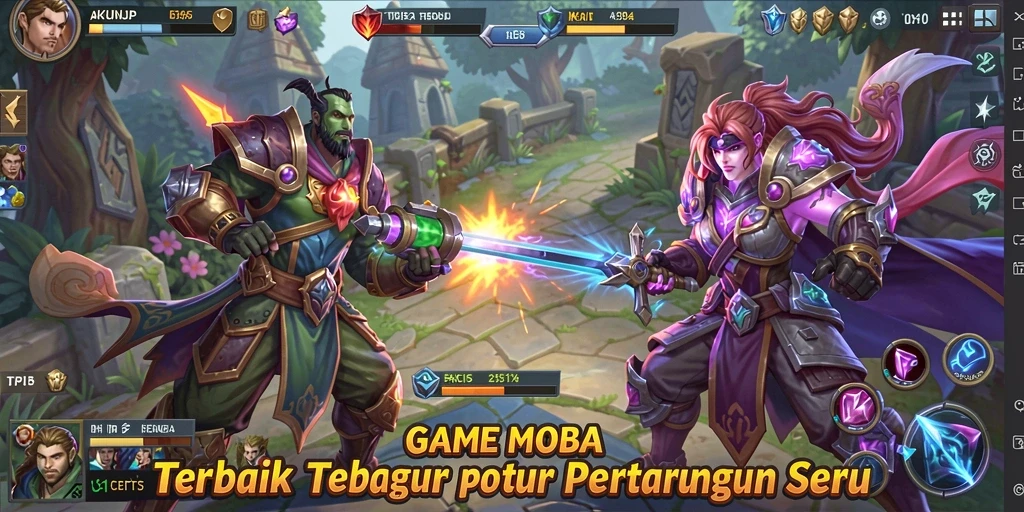 Gameplay seru AKUNJP dengan pertarungan tim yang mendebarkan.