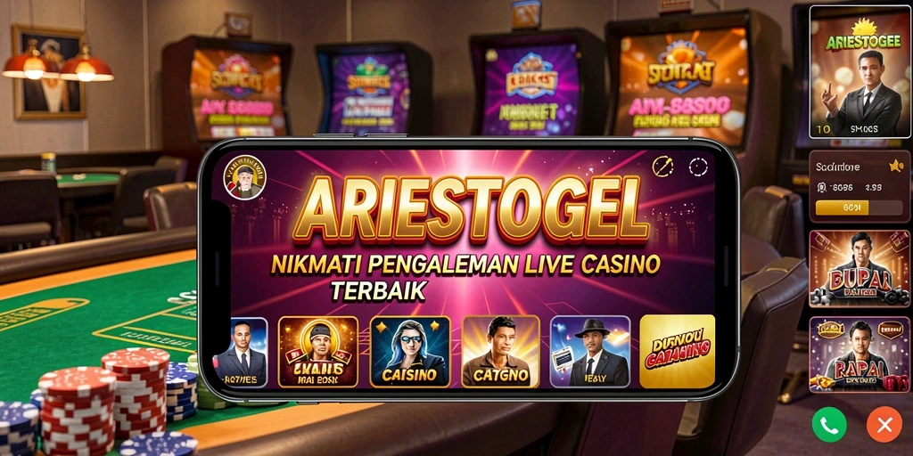Tampilan menarik dari gameplay Live Casino ARIESTOGEL yang memikat.