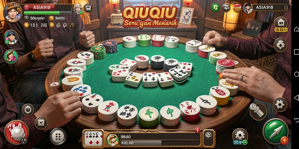 Tampilan utama gameplay QiuQiu di ASIA918 yang seru.
