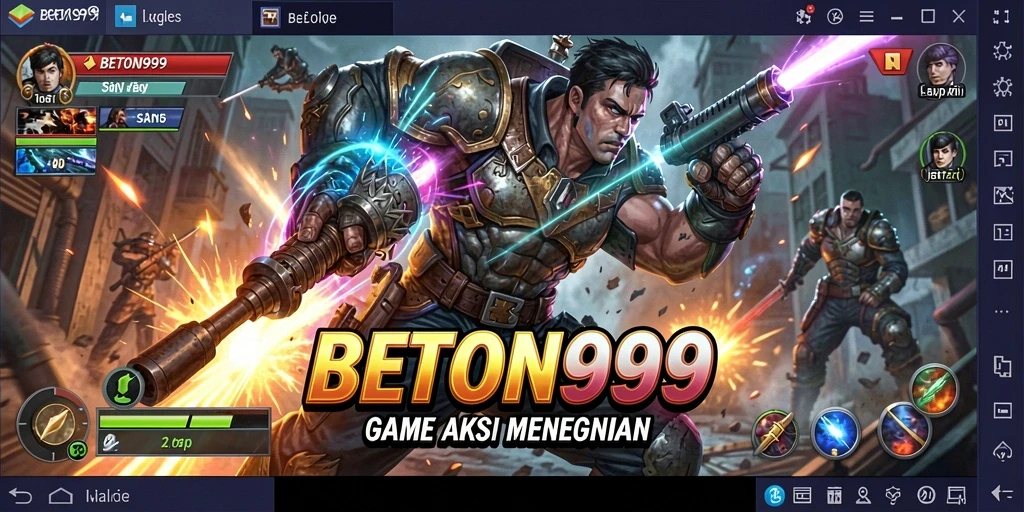 Screenshot BETON999 menampilkan aksi seru dalam pertempuran.