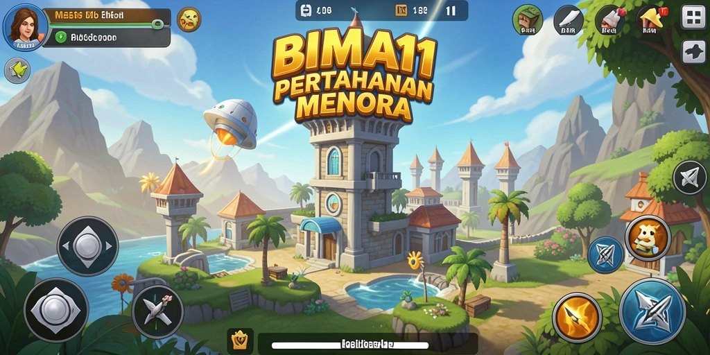 Screenshot gameplay BIMA11 yang menampilkan aksi Tower Defense yang mendebarkan.
