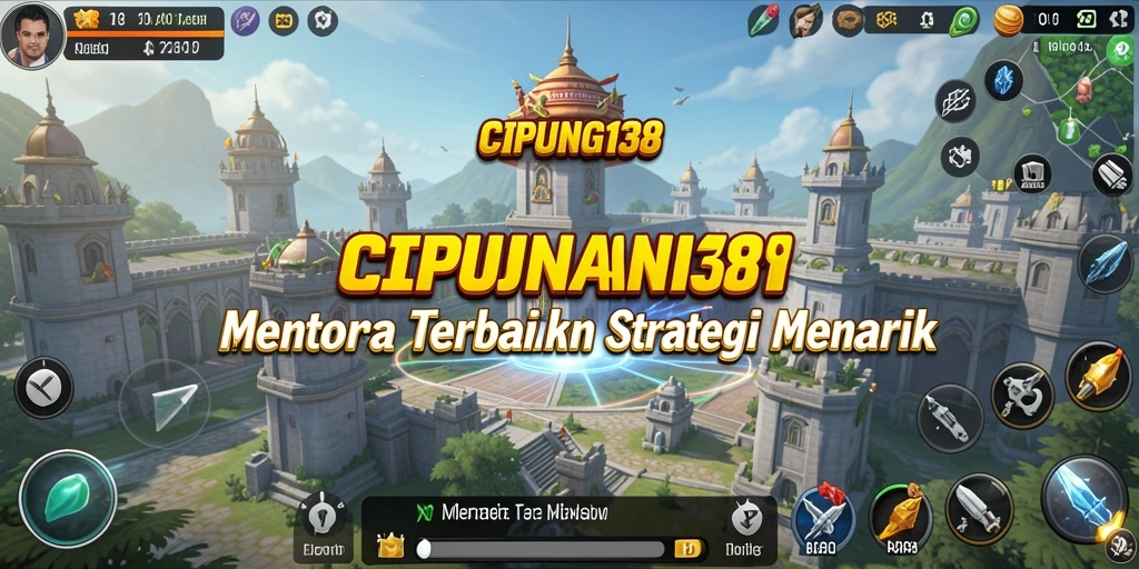 Tangkapan layar gameplay menyerang musuh dalam CIPUNG138 Tower Defense.