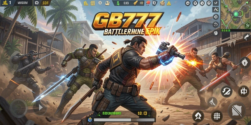 Gameplay intens di GB777 dengan pertarungan Battle Royale.