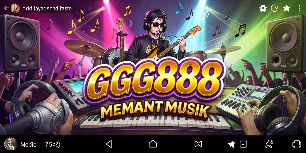 Tampilan gameplay GGG888 yang menampilkan tantangan musik yang seru.
