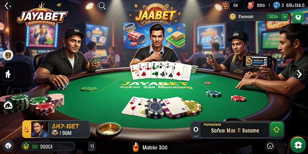 Gambaran gameplay JAYABET yang seru penuh strategi Poker.