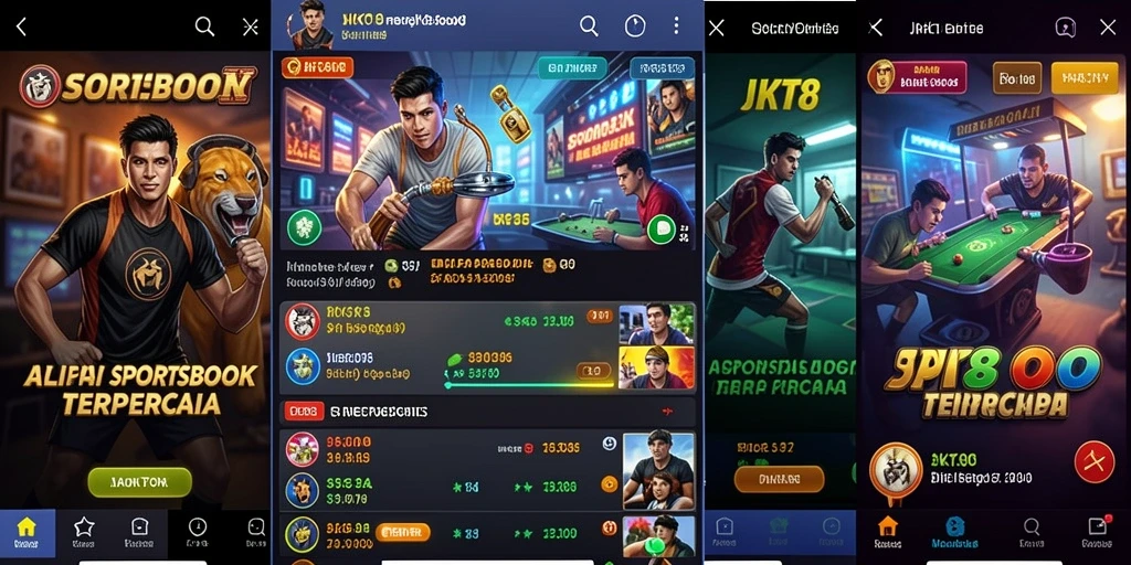 Tampilan permainan taruhan di aplikasi JKT8.