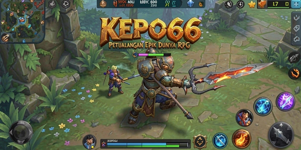 Tampilan screenshot KEPO66 menampilkan pertarungan RPG yang seru dan mendebarkan.