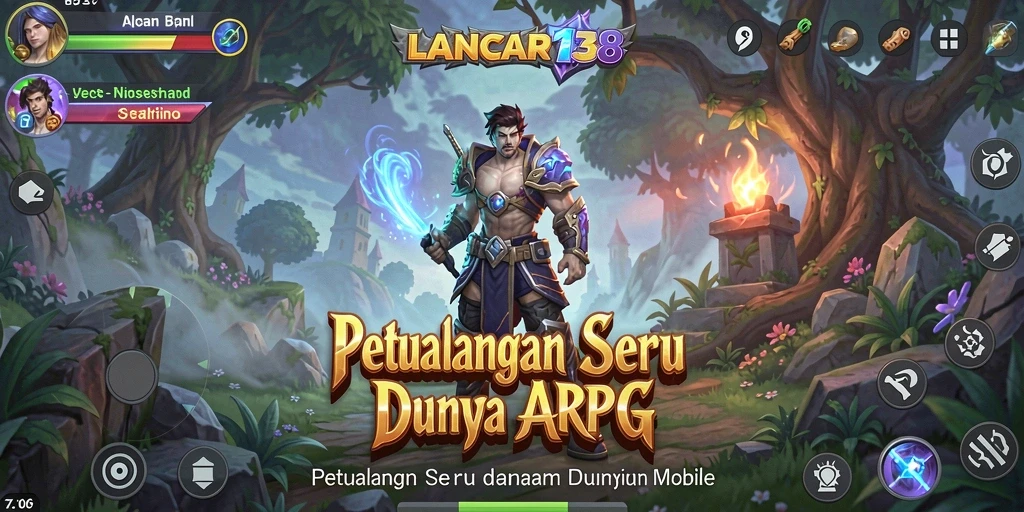 Tampilan aksi seru dari gameplay ARPG LANCAR138 yang menantang.