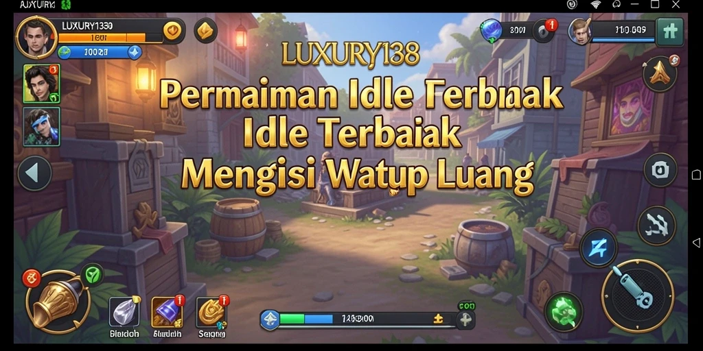 Tangkapan layar gameplay LUXURY138 yang menunjukkan kemajuan idle yang menarik.