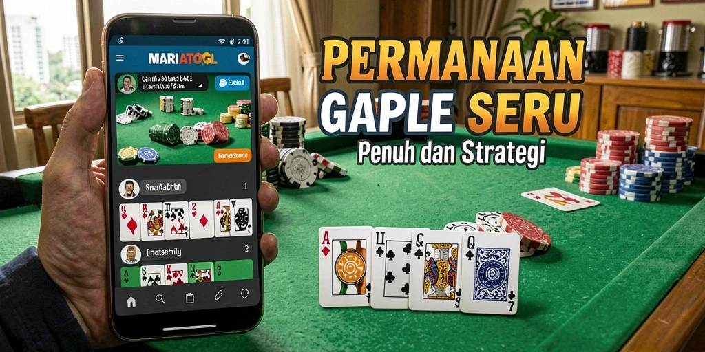 Tampilan menarik gameplay Gaple yang intens di MARIATOGL.
