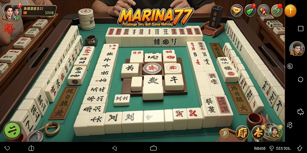 Tampilan gameplay yang menawan dalam permainan Mahjong MARINA77.