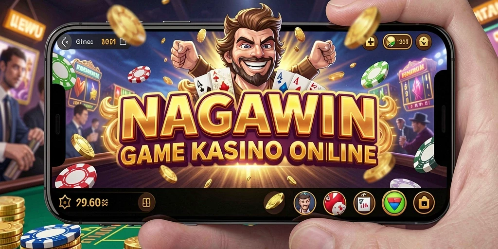 Tampilan screenshot utama NAGAWIN yang menampilkan gameplay Kasino yang menegangkan.