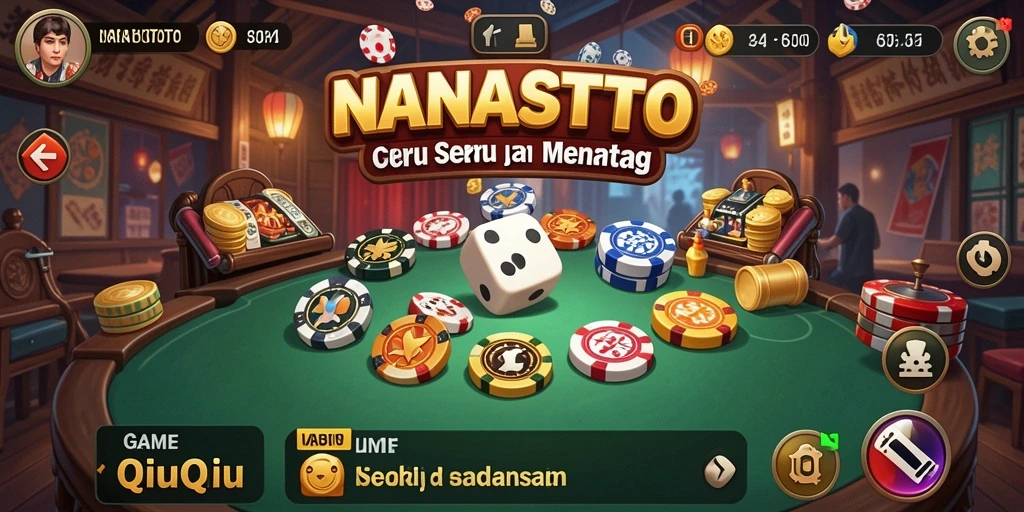 Tampilan gameplay seru dari NANASTOTO yang menampilkan pertandingan QiuQiu.