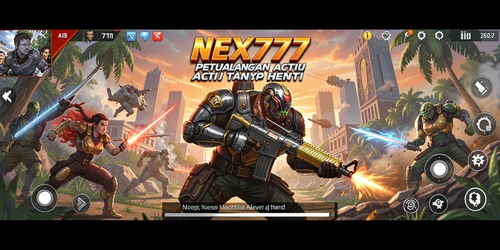 Tangkapan layar NEX777 menampilkan aksi seru dan grafis yang menakjubkan.