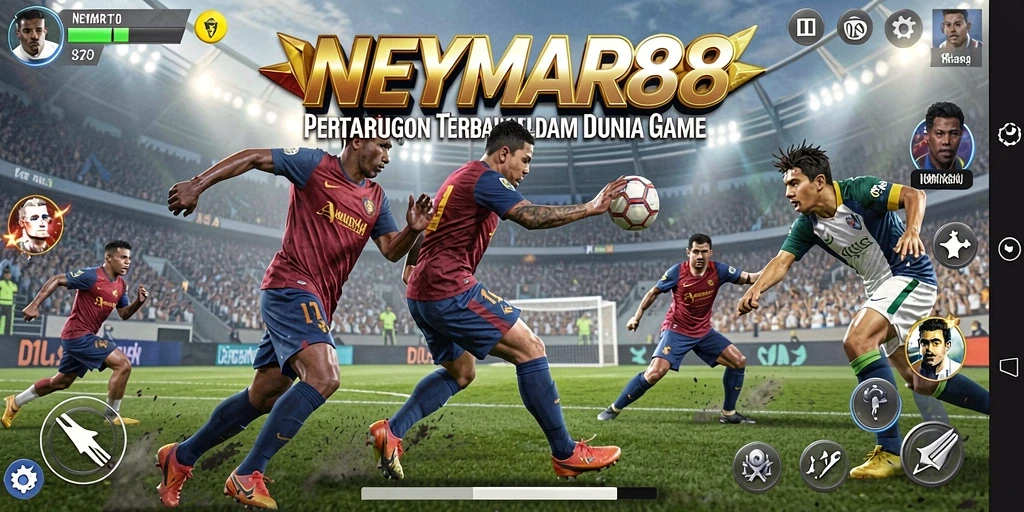 Tampilan gameplay seru dalam NEYMAR88 dengan karakter bertarung.