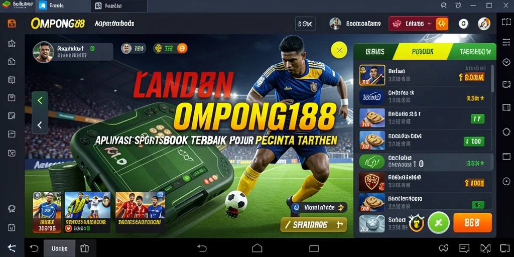 Tampilan menarik dari aplikasi OMPONG188 dengan berbagai fitur taruhan.