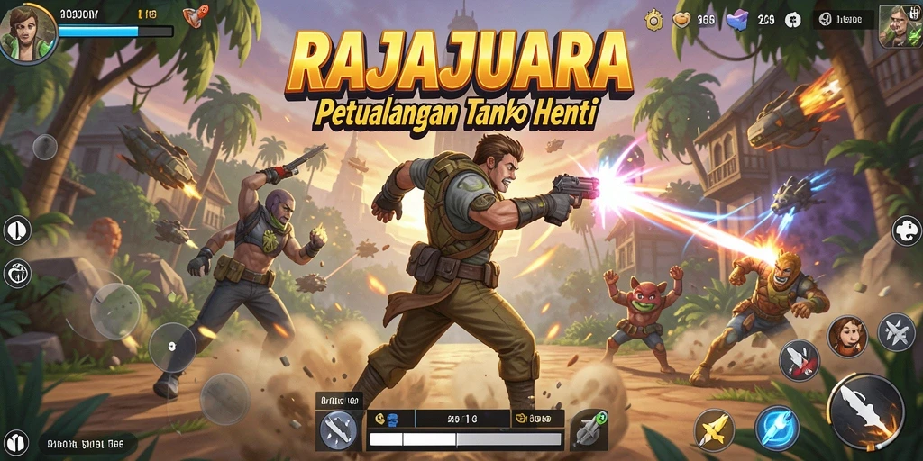 Screenshot gameplay RAJAJUARA menampilkan aksi pertarungan yang intens.