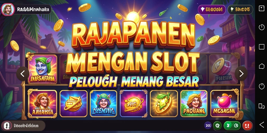 Gameplay RAJAPANEN yang menampilkan suasana slot kasino.