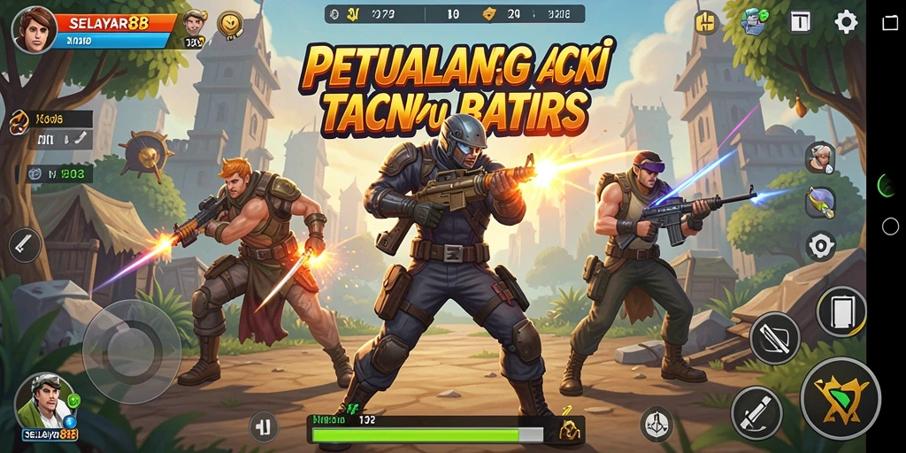Tampilan gameplay seru dengan pertempuran dalam SELAYAR88.