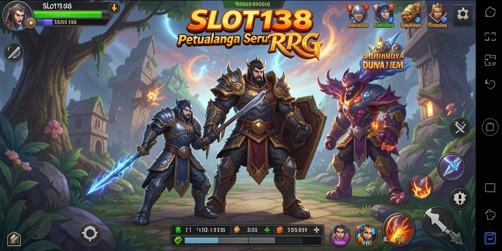 Tampilan seru dari gameplay SLOT138 yang menampilkan pertempuran RPG.