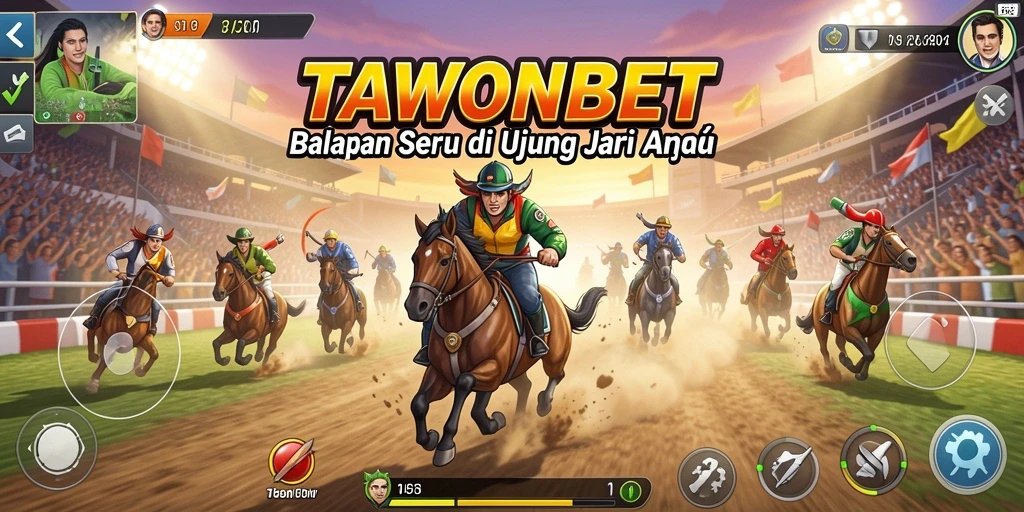 Tangkapan layar utama TAWONBET menampilkan aksi balapan yang mendebarkan.