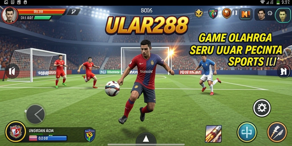 Tampilan utama gameplay ULAR288 yang menampilkan aksi olahraga seru.