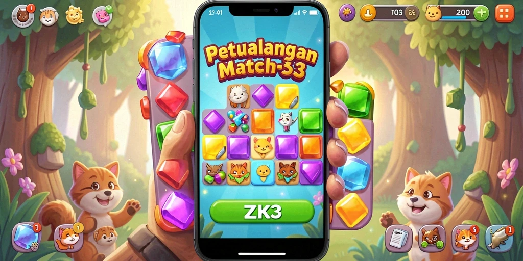 Tampilan permainannya yang cerah dan penuh warna dari ZK3.